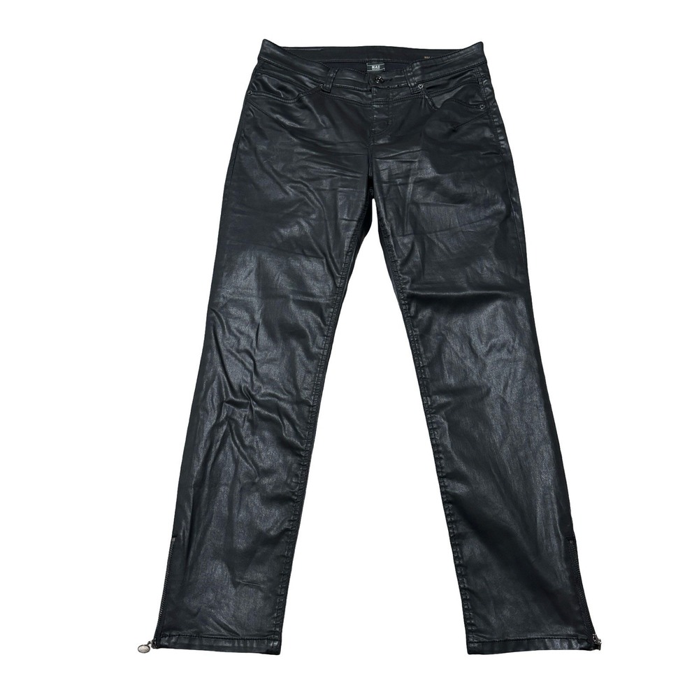 MAC RICH JEANS Women's Rich Slim Chic Coated Jeans Black Measures Size 38/28